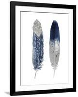 Blue Feather Pair-Julia Bosco-Framed Art Print