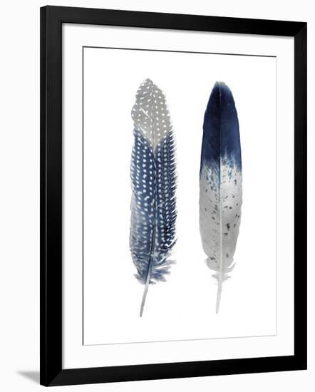 Blue Feather Pair-Julia Bosco-Framed Art Print