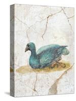 Blue Feathered Duck, C. 10-45-null-Stretched Canvas