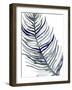 Blue Feathered Palm I-Emma Scarvey-Framed Art Print