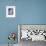 Blue Fern in White Border II-Elizabeth Medley-Framed Art Print displayed on a wall