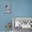 Blue Fern in White Border II-Elizabeth Medley-Framed Stretched Canvas displayed on a wall