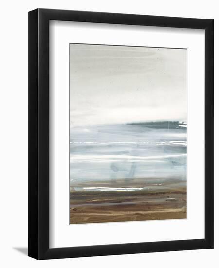 Blue Field-Lora Gold-Framed Art Print