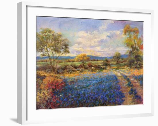 Blue Fields-Longo-Framed Giclee Print