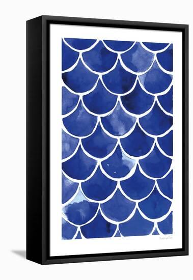 Blue Fish Waves-Mercedes Lopez Charro-Framed Stretched Canvas