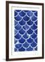 Blue Fish Waves-Mercedes Lopez Charro-Framed Art Print