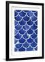 Blue Fish Waves-Mercedes Lopez Charro-Framed Art Print