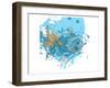 Blue Fish-Irena Orlov-Framed Premium Giclee Print