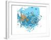 Blue Fish-Irena Orlov-Framed Premium Giclee Print