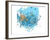 Blue Fish-Irena Orlov-Framed Premium Giclee Print