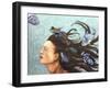 Blue Fish-Leah Saulnier-Framed Giclee Print