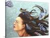 Blue Fish-Leah Saulnier-Stretched Canvas