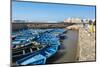 Blue Fishing Boats in Essaouira Port, Formerly Mogador, Morocco, North Africa, Africa-Matthew Williams-Ellis-Mounted Photographic Print