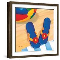 Blue Flip Flops-Paul Brent-Framed Art Print