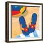 Blue Flip Flops-Paul Brent-Framed Art Print