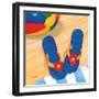 Blue Flip Flops-Paul Brent-Framed Art Print