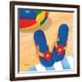 Blue Flip Flops-Paul Brent-Framed Art Print