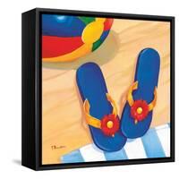 Blue Flip Flops-Paul Brent-Framed Stretched Canvas