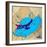 Blue Floppy Purple Bow-Roderick E. Stevens-Framed Giclee Print