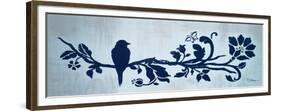 Blue Floral and Bird II-Tiffany Hakimipour-Framed Premium Giclee Print