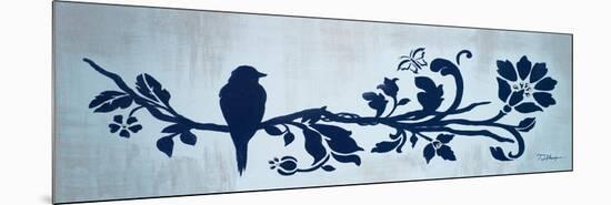 Blue Floral and Bird II-Tiffany Hakimipour-Mounted Premium Giclee Print