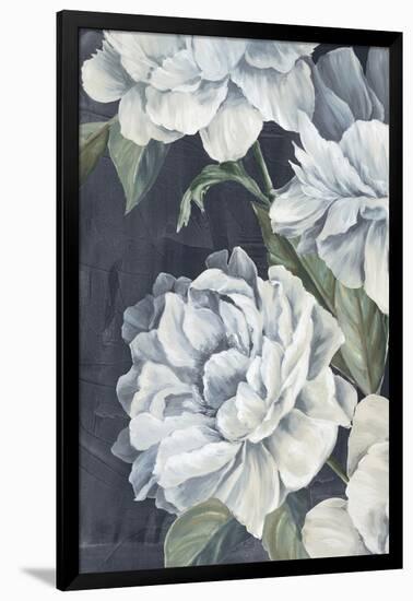 Blue Floral Composition I-Alex Black-Framed Art Print