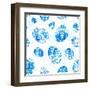 Blue Floral Easter Eggs Seamless Pattern-art_of_sun-Framed Art Print