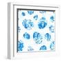 Blue Floral Easter Eggs Seamless Pattern-art_of_sun-Framed Art Print