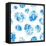 Blue Floral Easter Eggs Seamless Pattern-art_of_sun-Framed Stretched Canvas