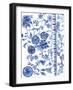 Blue Floral Figures-Paula Mills-Framed Giclee Print