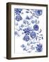 Blue Floral Forms-Paula Mills-Framed Giclee Print