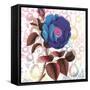 Blue Floral Grandure-Lula Bijoux-Framed Stretched Canvas