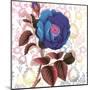 Blue Floral Grandure-Lula Bijoux-Mounted Art Print