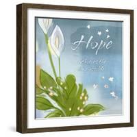 Blue Floral Inspiration IX-Evelia Designs-Framed Art Print