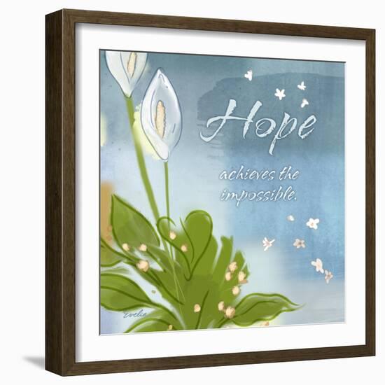 Blue Floral Inspiration IX-Evelia Designs-Framed Art Print