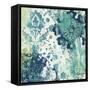 Blue Floral Layers I-June Vess-Framed Stretched Canvas