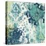 Blue Floral Layers I-June Vess-Stretched Canvas