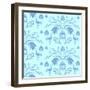 Blue Floral Scent-Claire Huntley-Framed Giclee Print