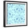 Blue Floral Scent-Claire Huntley-Framed Giclee Print