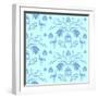 Blue Floral Scent-Claire Huntley-Framed Giclee Print