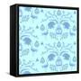 Blue Floral Scent-Claire Huntley-Framed Stretched Canvas