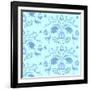 Blue Floral Scent-Claire Huntley-Framed Giclee Print