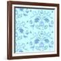 Blue Floral Scent-Claire Huntley-Framed Giclee Print