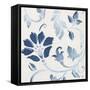 Blue Floral Shimmer I-Tiffany Hakimipour-Framed Stretched Canvas