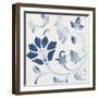 Blue Floral Shimmer I-Tiffany Hakimipour-Framed Art Print