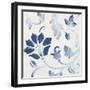 Blue Floral Shimmer I-Tiffany Hakimipour-Framed Art Print