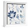 Blue Floral Shimmer I-Tiffany Hakimipour-Framed Art Print