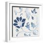 Blue Floral Shimmer I-Tiffany Hakimipour-Framed Art Print