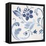 Blue Floral Shimmer II-Tiffany Hakimipour-Framed Stretched Canvas