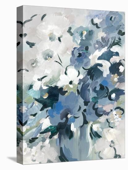 Blue Floral Vase-null-Stretched Canvas